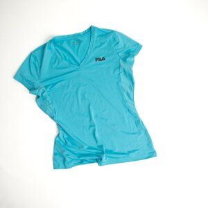 Fila polyester sport v neck shirt